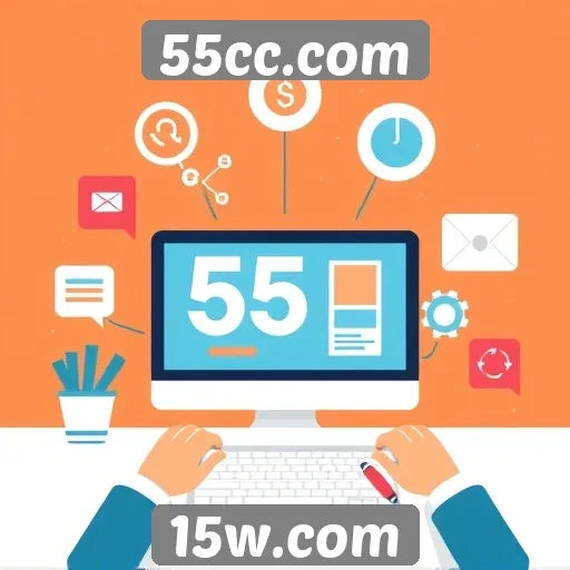 Estratégias de marketing digital do site 55cc.com